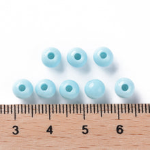 Load image into Gallery viewer, Pack of 200 Opaque Acrylic 6mm Round Large Hole Beads - Sky Blue