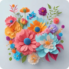 Load image into Gallery viewer, Set of 6 Flower Square MDF Coaster - Set-20