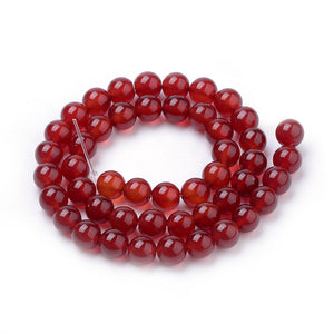 Natural Dyed Red Carnelian Loose Beads Round 6mm