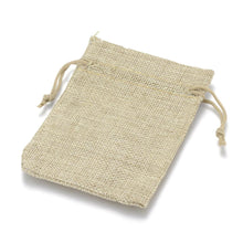 Load image into Gallery viewer, Burlap Hessian Gift Bags Beige 9 x 7cm Rectangular Pouch Pack Of 10