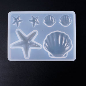 Silicone Resin Mould 85 x 61mm Mixed Marine