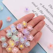 Load image into Gallery viewer, Pack of 50 Transparent Acrylic Bead in Bead 12mm Flower Beads