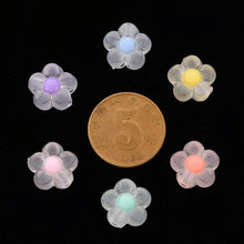 Load image into Gallery viewer, Pack of 50 Transparent Acrylic Bead in Bead 12mm Flower Beads