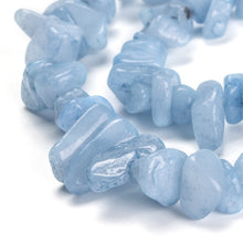 Load image into Gallery viewer, 1 Strand (200+) Dyed Natural Aquamarine Gemstone Chips 3 - 8mm