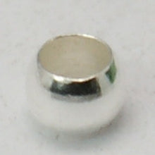Load image into Gallery viewer, Pack of approx 850 pieces Silver Plated 2mm-3mm Round Crimp Stopper Beads