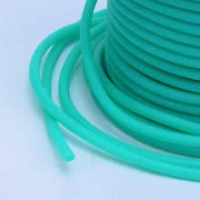 Load image into Gallery viewer, Rubber Hollow Tube Cord Turquoise 5M Continuous Length 2mm Thick