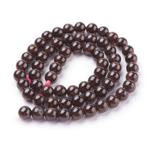 Load image into Gallery viewer, Strand of 60+ Natural Garnet Beads 6mm Round Beads