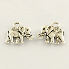 Load image into Gallery viewer, Pack of 20 Tibetan Style Antique Silver Elephant Charms 12 x 14mm