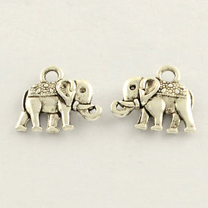 Pack of 20 Tibetan Style Antique Silver Elephant Charms 12 x 14mm