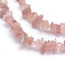 Load image into Gallery viewer, Natural Strawberry Quartz Chip 5 - 8mm Beads