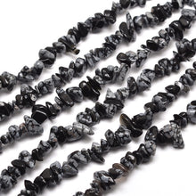 Load image into Gallery viewer, Long Strand Of 240+ Natural Snowflake Obsidian 5-8mm Chip Beads