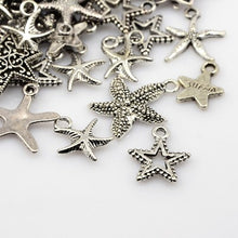 Load image into Gallery viewer, Pack 30 Grams Antique Silver Tibetan Random Shapes &amp; Sizes Charms (STAR)