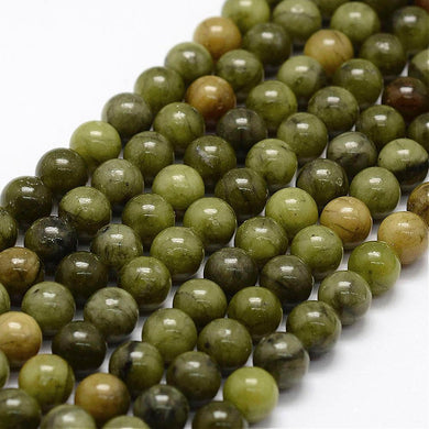 Natural Chinese Jade 6mm Loose Beads Round