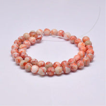 Load image into Gallery viewer, Natural Orange Netstone 6mm Loose Gemstone Beads Round