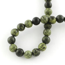 Load image into Gallery viewer, 15&quot; Strand Green Lace Stone 6mm Round Gemstone Beads