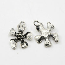 Load image into Gallery viewer, 30 Grams Antique Silver Tibetan Random Shapes &amp; Sizes Charms (FLOWER)