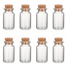 Load image into Gallery viewer, Pack of 20 Glass Bottles with Cork, Wishing Bottle, Bead Container 40 x 22mm