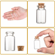 Load image into Gallery viewer, Pack of 20 Glass Bottles with Cork, Wishing Bottle, Bead Container 40 x 22mm