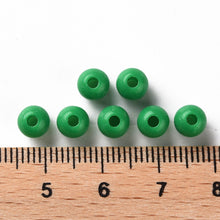 Load image into Gallery viewer, Pack of 200 Opaque Acrylic 6mm Round Large Hole Beads - Green