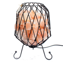 Load image into Gallery viewer, Mesh Salt Rock Brazier, Pink Salt Chunks, Cable &amp; Bulb