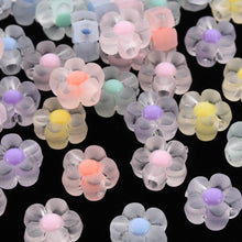 Load image into Gallery viewer, Pack of 50 Transparent Acrylic Bead in Bead 12mm Flower Beads