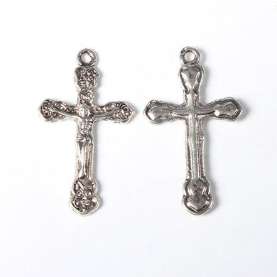 Pack of 10 Tibetan Style 33.8mm Crucifix Cross Pendant Charms