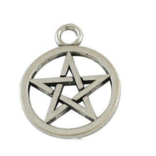 Load image into Gallery viewer, 20 x Tibetan Style Alloy Antique Silver Pentagram Pendant Charms