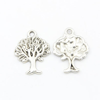 Pack of 20 x Antique Silver Tibetan 22mm Charms Pendants (Tree Of Life)