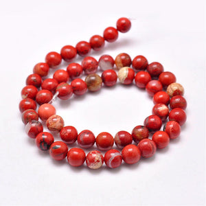 Grade AB Natural Red Jasper 6mm Loose Beads Round
