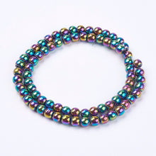 Load image into Gallery viewer, Strand Of 62+ Rainbow Hematite (Non Magnetic) 6mm Plain Round Beads