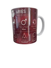 Load image into Gallery viewer, Zodiac Sign 11oz Ceramic Printed Coffee Mug/Tea Cup (Aries)