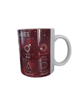 Load image into Gallery viewer, Zodiac Sign 11oz Ceramic Printed Coffee Mug/Tea Cup (Aries)