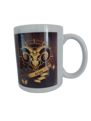 GIFTZ GALORE GIFTS & CRAFT SUPPLIES Zodiac Sign 11oz Ceramic Printed Coffee Mug/Tea Cup (Aries)
