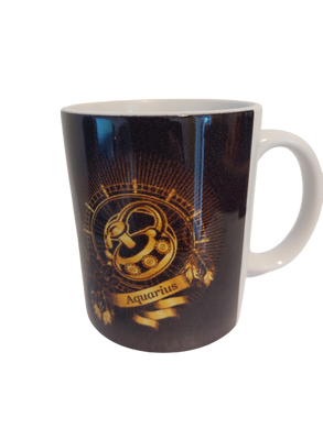 GIFTZ GALORE GIFTS & CRAFT SUPPLIES Zodiac Sign 11oz Ceramic Printed Coffee Mug/Tea Cup (Aquarius)