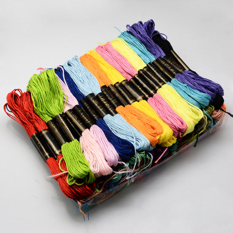 6 Pcs Mixed Colour 8m Embroidery Skeins 100% Cotton