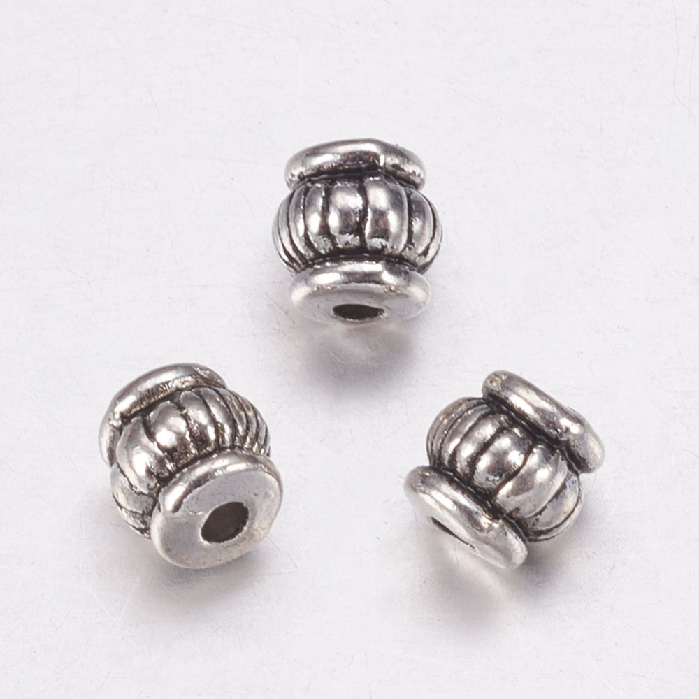 Pack of 30 Tibetan Style Barrel Spacer Beads - 5mm