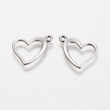 Load image into Gallery viewer, Tibetan Style Antique Silver 15mm Heart Charms Pack of 30