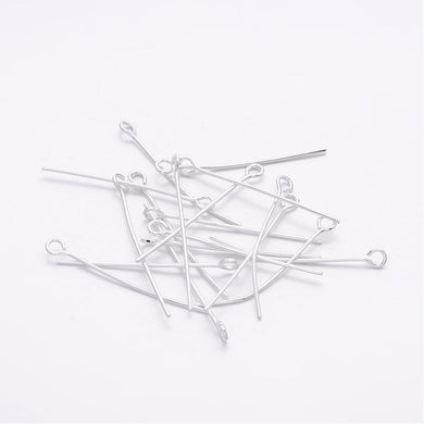 Packet Of 350 Silver Plated Eyepins 3cm long