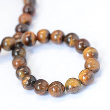 Load image into Gallery viewer, 46pcs Natural Gemstone Tiger Eye Stone Beads Round Loose Beads for DIY Jewelry Making Findings 8 mm