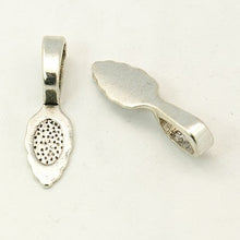 Load image into Gallery viewer, 20 x Antique Silver Tibetan 8 x 26mm Glue on Pinch Bails For Pendants