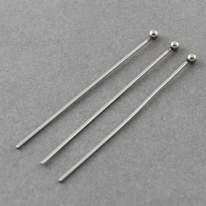 Packet of 30 x Silver 304 Stainless Steel 30mm Ball Head Pins