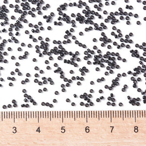 TOHO Japanese Seed Beads,10g approx 3000 Beads, Round, 15/0 Opaque - Jet