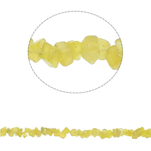 Long Strand Of 240+ Yellow Green Jade 5-8mm Chip Beads