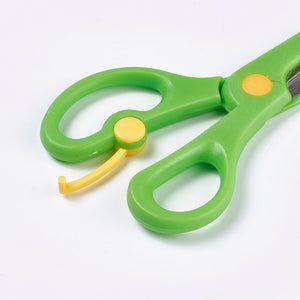 Stainless Steel and ABS Plastic Scissors, Safety Craft Scissors for Kids, Mixed Color, 13.5x6.2cm