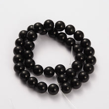 Load image into Gallery viewer, 6mm Round Gemstone Black Obsidian Beads Strand 15&quot; Strand
