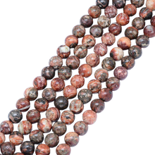 Load image into Gallery viewer, Natural Leopard Skin Jasper Beads Strands, Round, 8mm