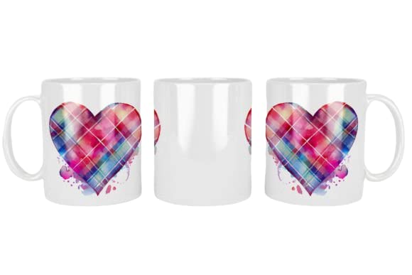 Custom Printed 11oz Ceramic Heart Coffee Mug/Tea Cup Mug-72
