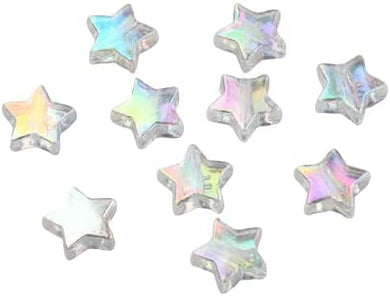 Clear Acrylic Beads Star 10mm AB Pack of 100+