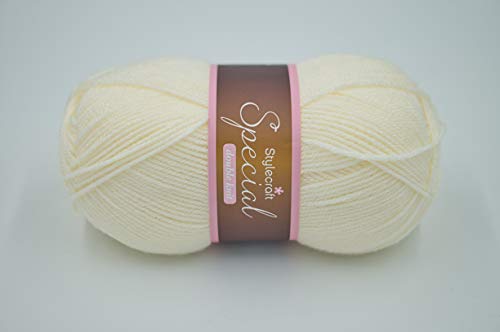 Stylecraft Knitting Yarn/Wool for Knit & Crochet, Double Knitting - Cream (1005)
