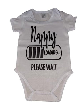 GIFTZ GALORE GIFTS & CRAFT SUPPLIES Custom Printed Retro Funny White Baby Grow/All In One - BGR1 (9-12 Months)